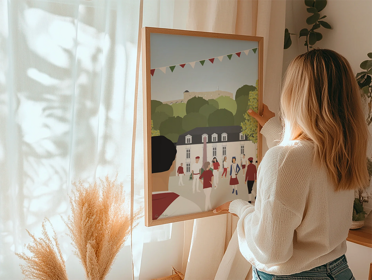 Poster fêtes de Mauléon encadré