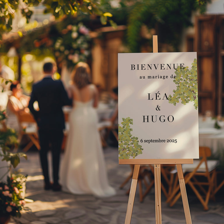 Panneau mariage arbres