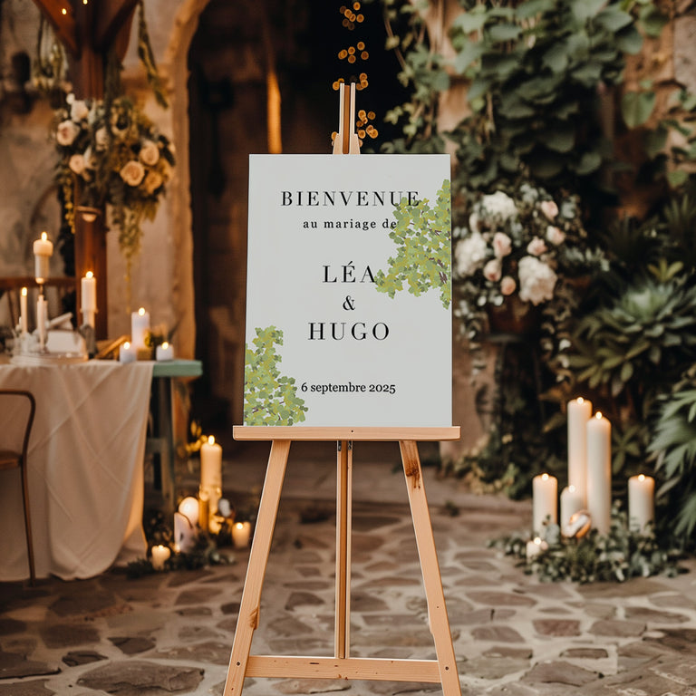 Affiche mariage arbres