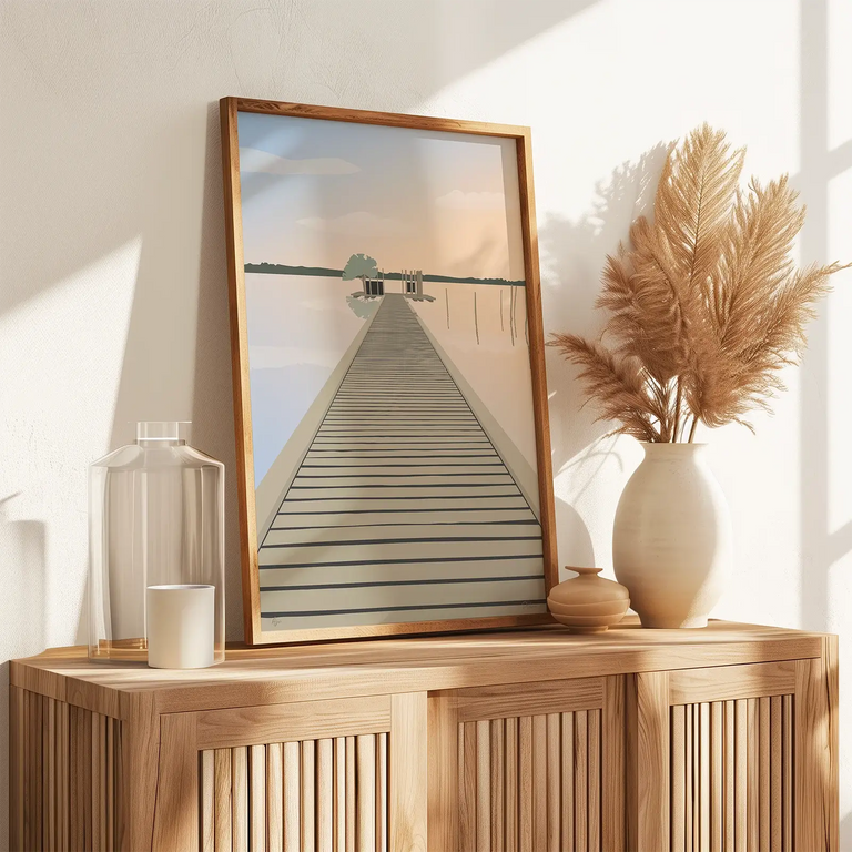Cadre de l'affiche ponton Azur