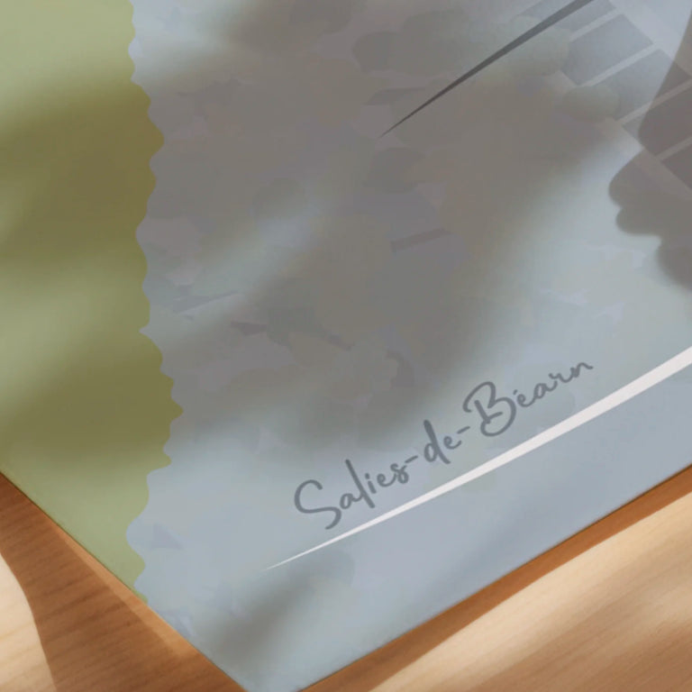 Zoom sur la signature du poster Salies-de-Béarn