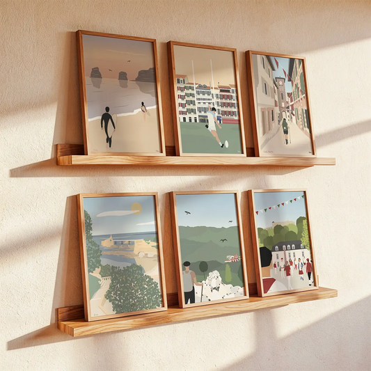 Inspiration déco basque avec des affiches sur le Pays Basque