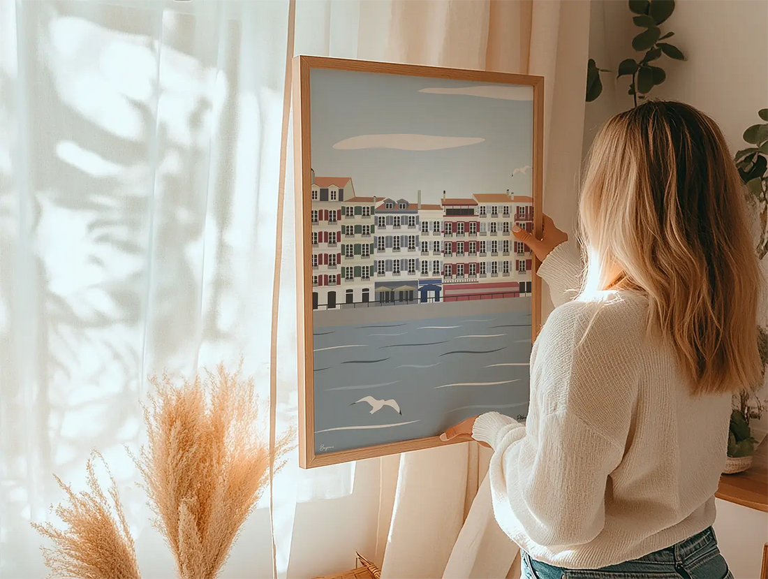 Illustration murale de Bayonne mettant en valeur l’identité et la culture basque