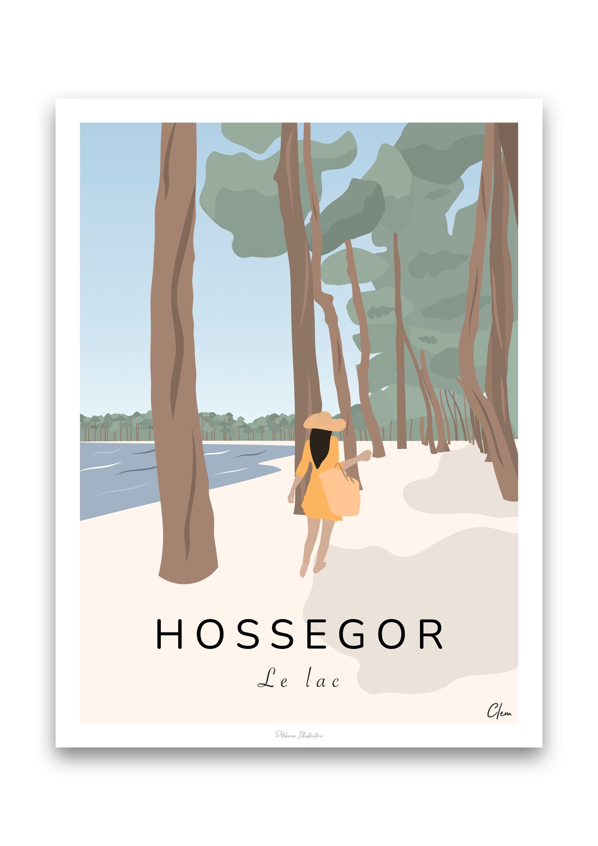 Affiche du lac de Hossegor dans les Landes