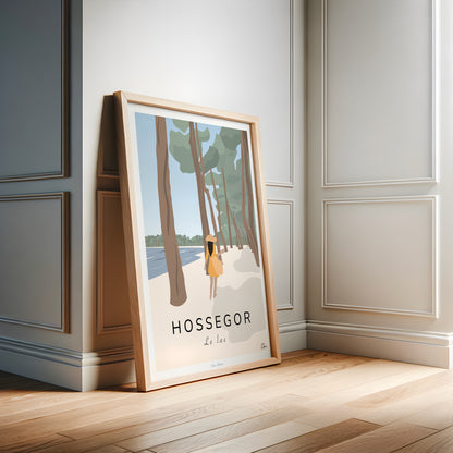 Affiche du lac de Hossegor dans les Landes