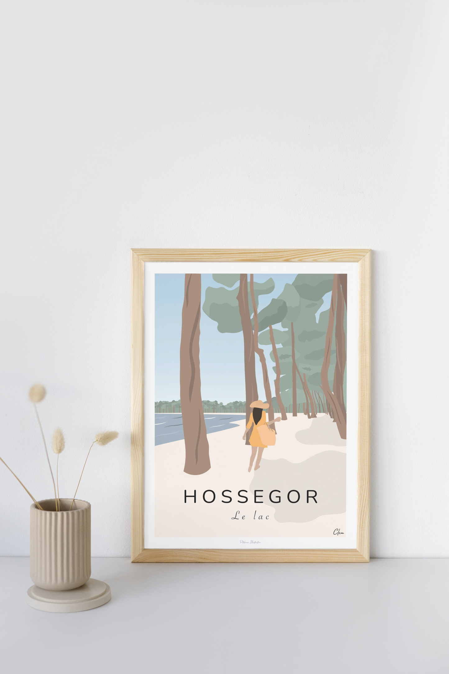 Affiche du lac de Hossegor dans les Landes