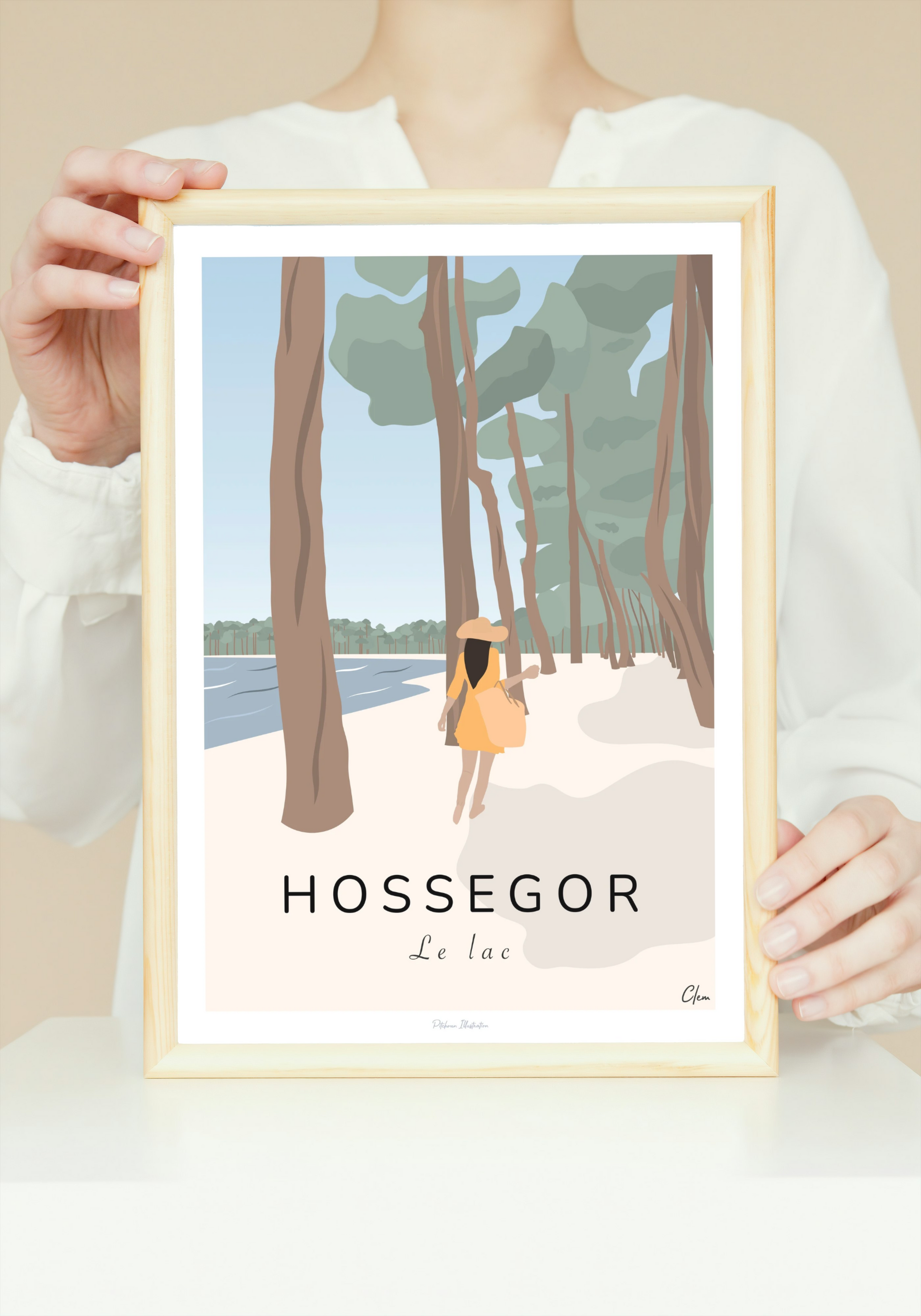 Affiche du lac de Hossegor dans les Landes