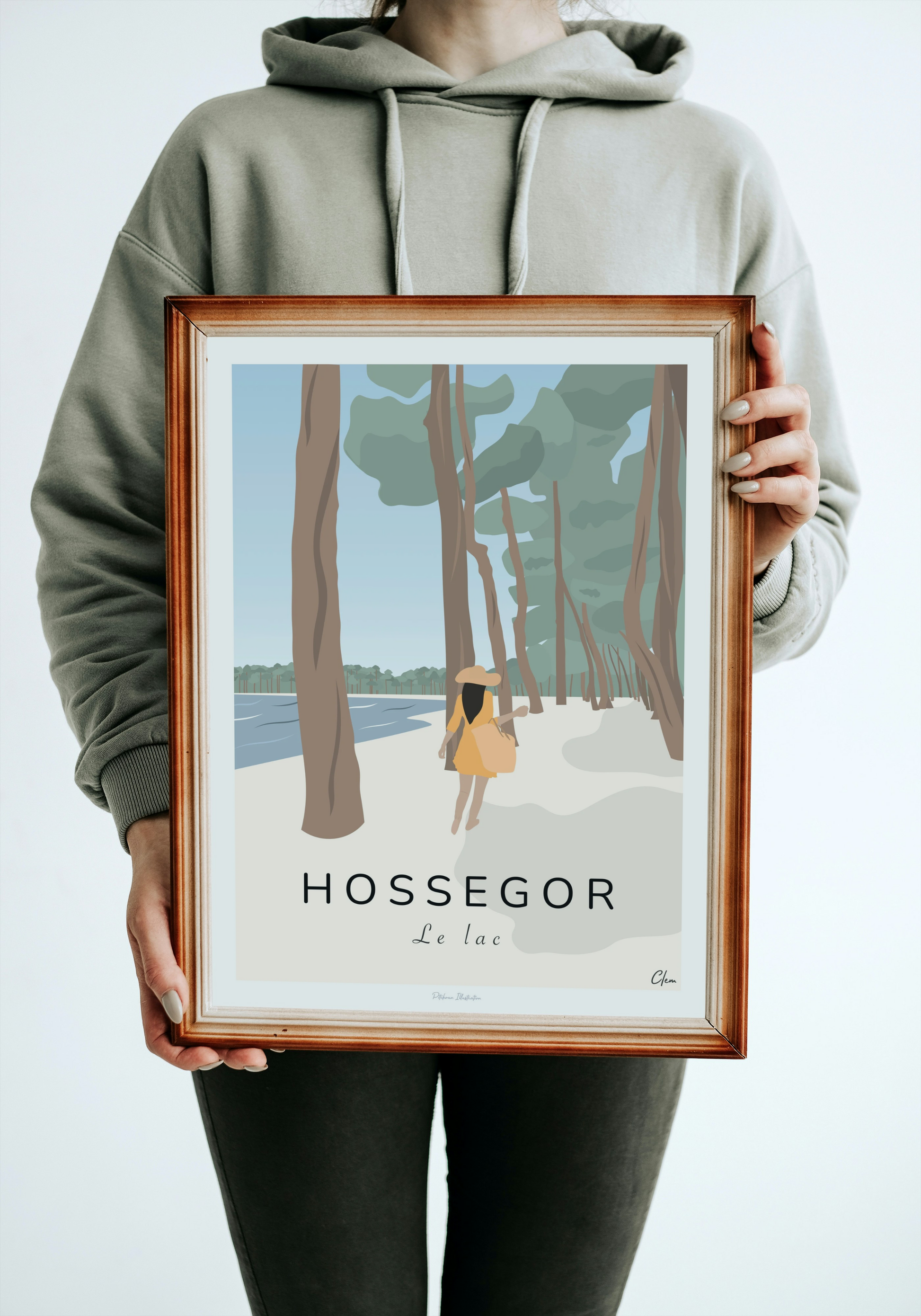 Affiche du lac de Hossegor dans les Landes