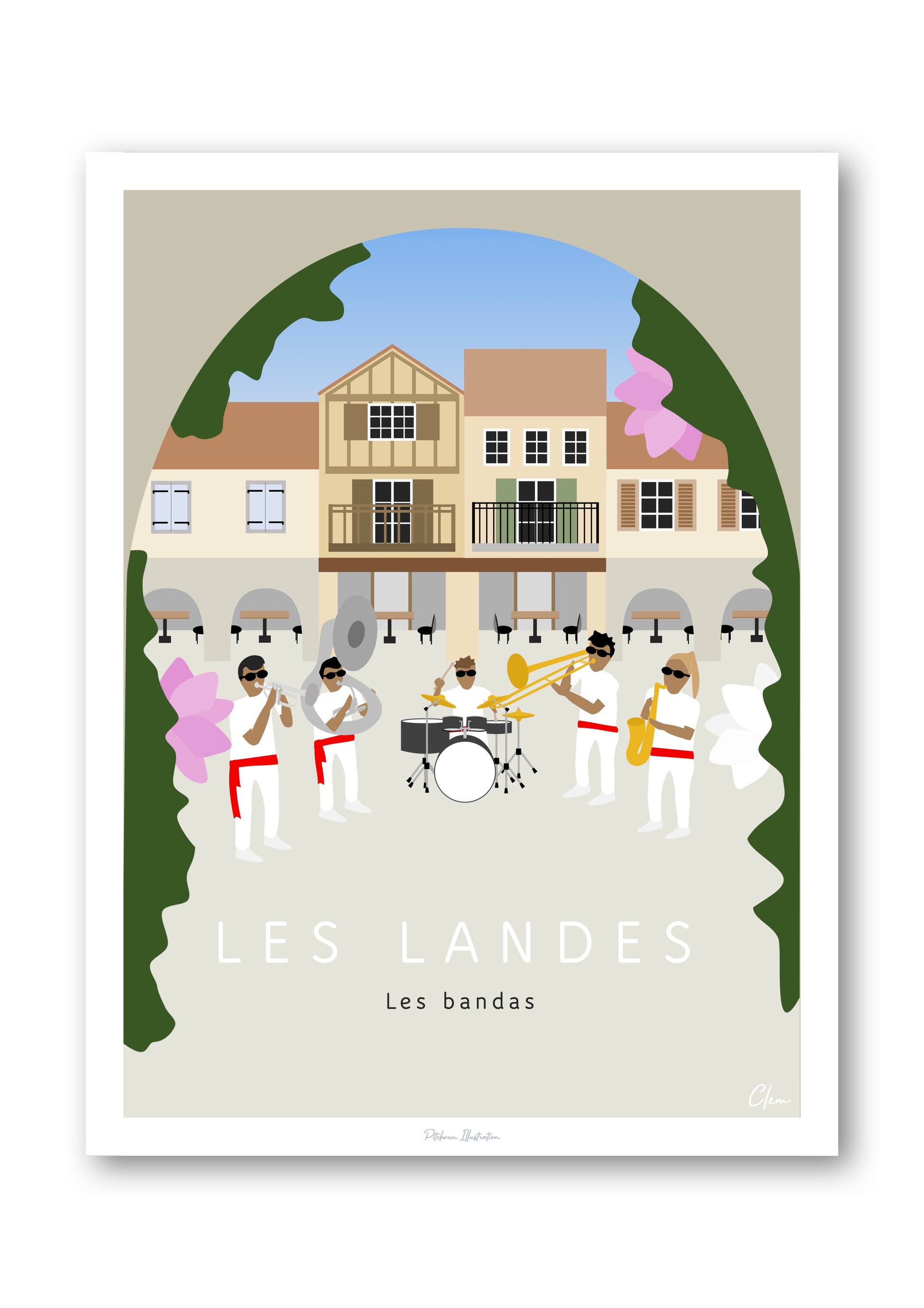 Affiche sur les bandas dans les Landes