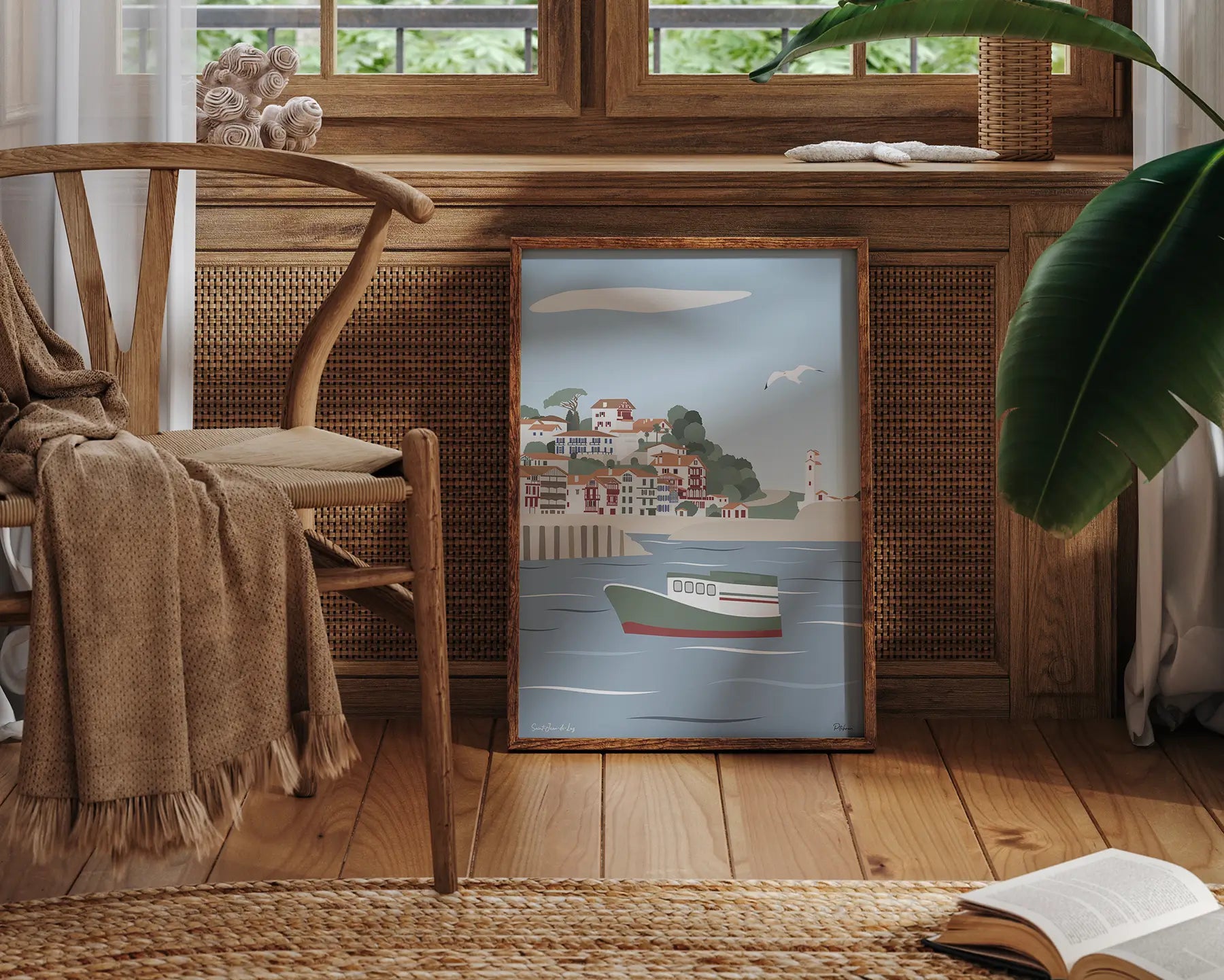 Affiche Saint-Jean-de-Luz encadrée