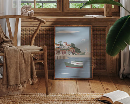 Affiche Saint-Jean-de-Luz encadrée