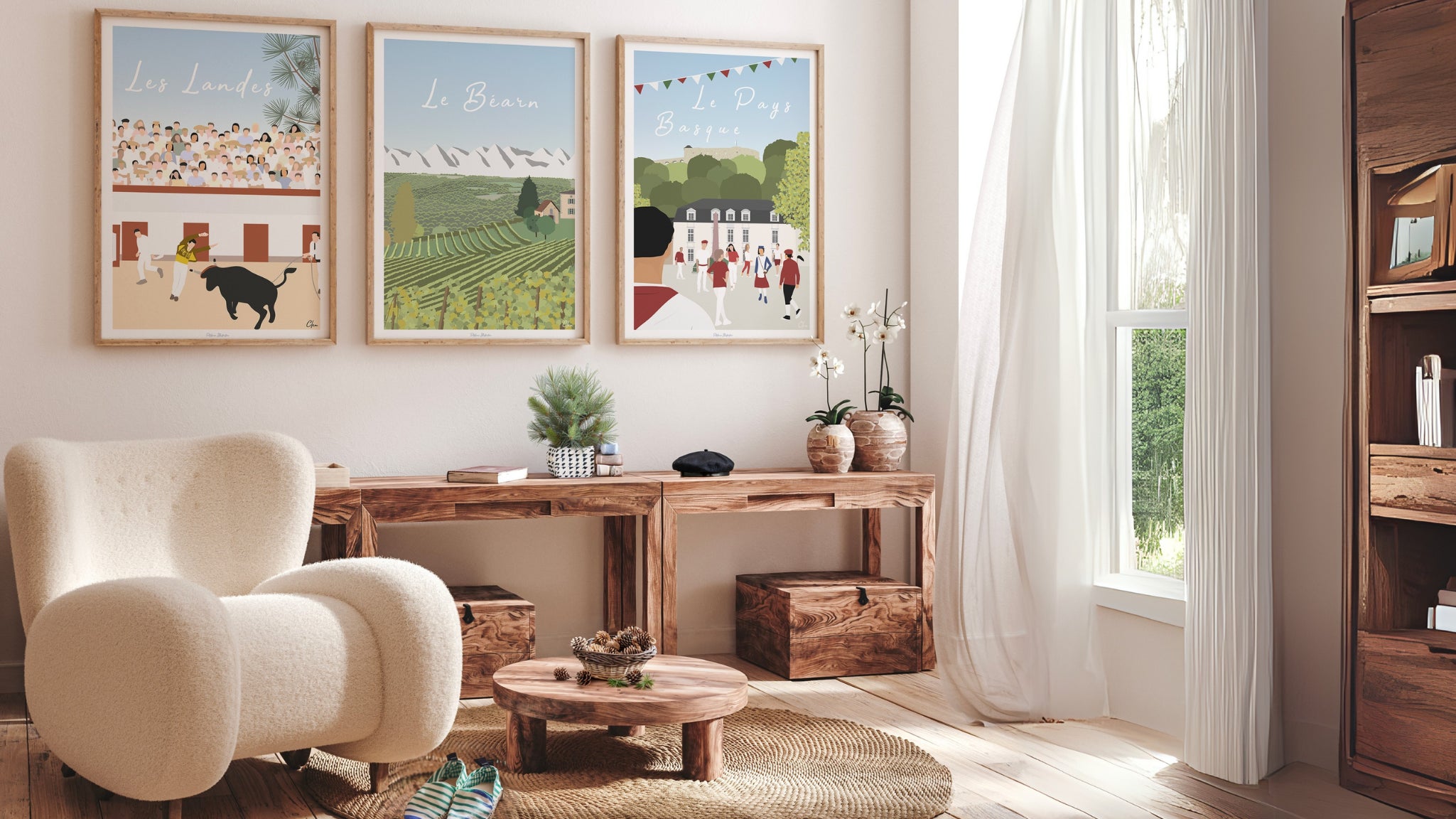 Affiches Sud Ouest Pitchoun sur les Landes, le Pays Basque et le Béarn