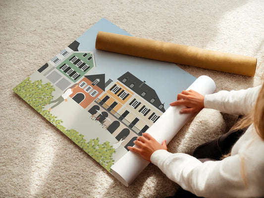 Une de mes affiches Pays-Basque représentant la commune de Tardets dans la province de la Soule