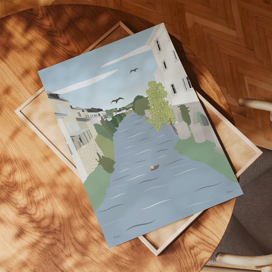 Poster Mauléon avec le Saison, une illustration du Pays Basque