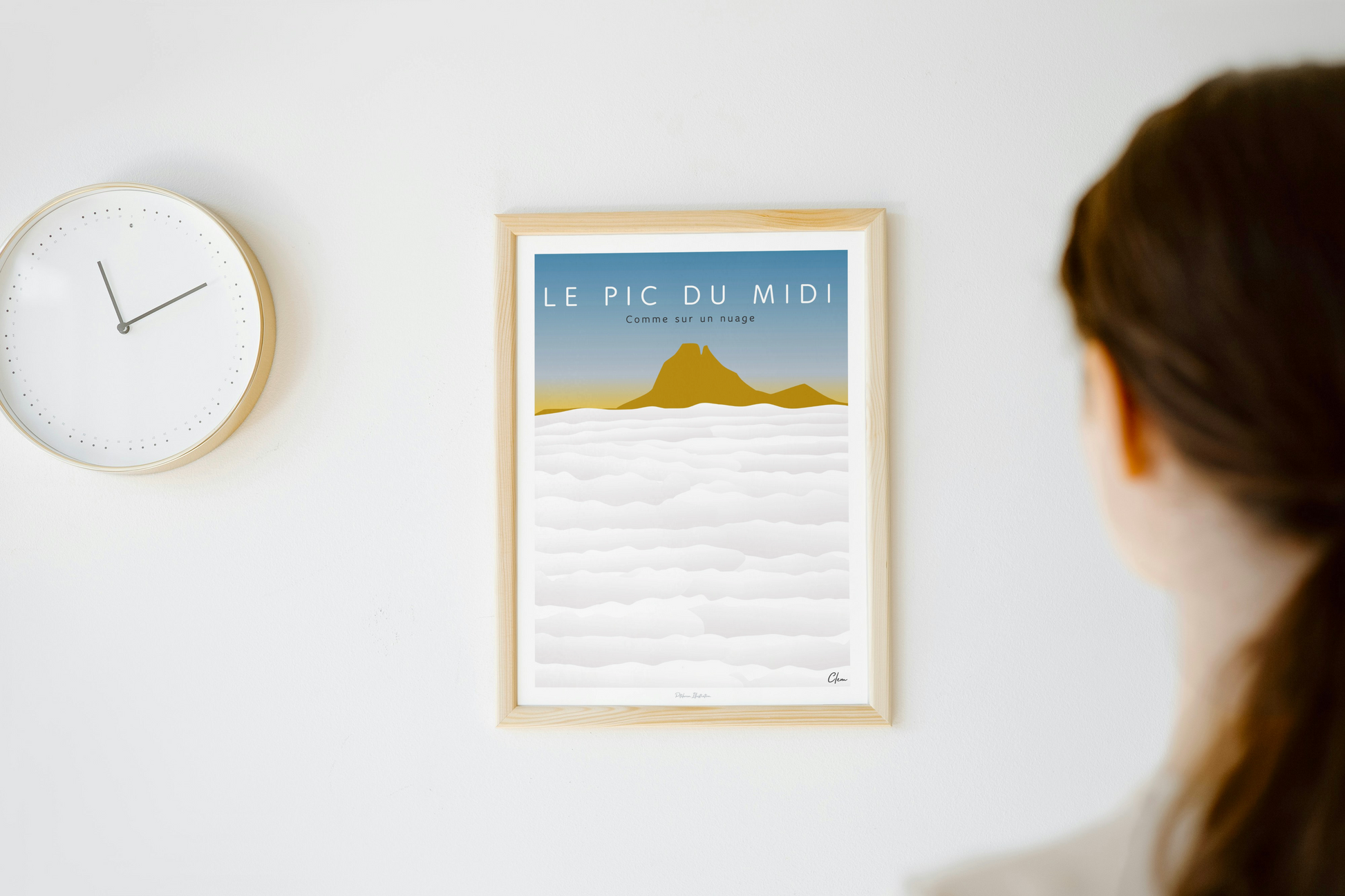 Affiche du Pic du Midi d'Ossau dans les Pyrénées-Atlantiques - Béarn