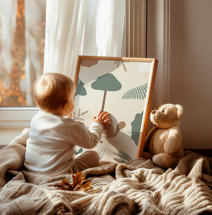 Affiche encadrée d'un écureuil pour chambre enfant