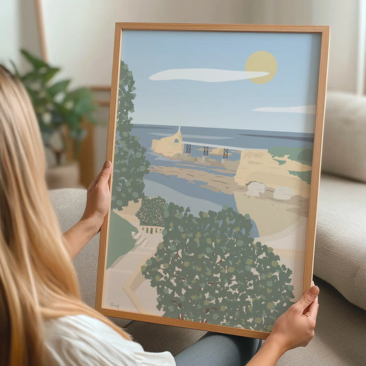 Affiche Biarritz encadrée issue de la collection Poster Pays Basque