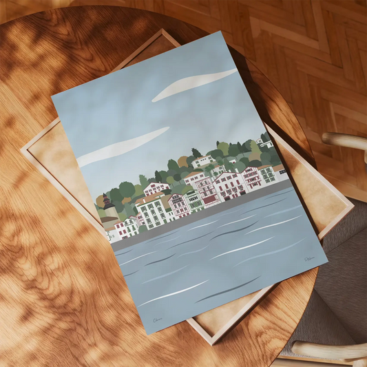 Affiche Ciboure, idéale pour s'associer avec mes autres affiches Pays Basque