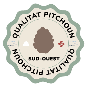 Logo mettant en avant la qualité d'une affiche plage Pitchoun