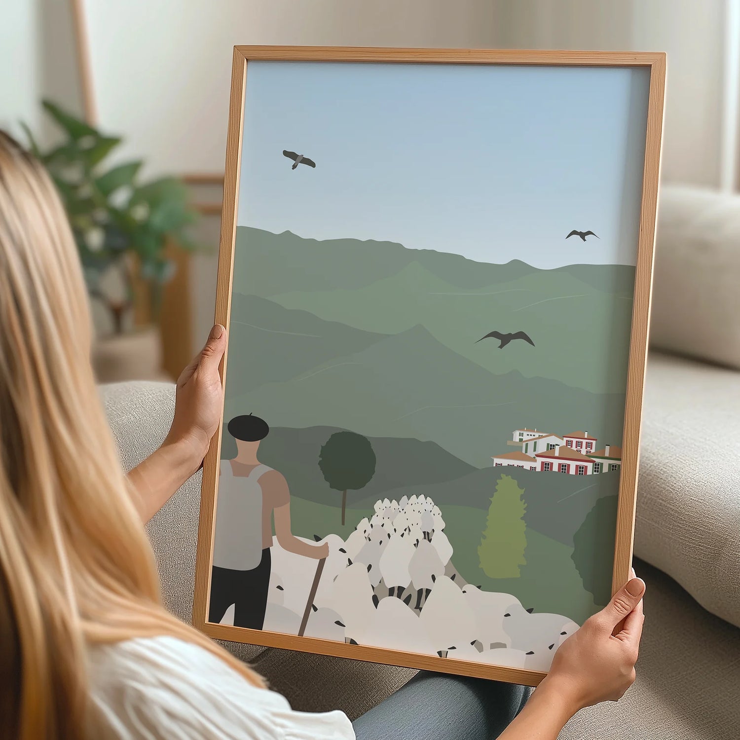 Affiche transhumance Pays Basque, une tradition des Pyrénées-Atlantiques